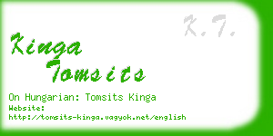 kinga tomsits business card